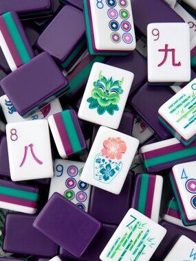 Purple Passion American Mahjong Tile Set - Etched Tiles